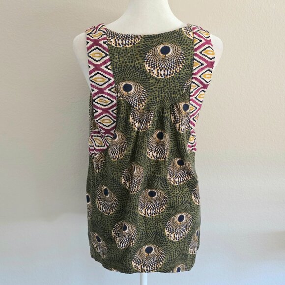fei Anthropologie Top Tank Sleeveless African Tribal Abstract Macrame Size M S - Picture 5 of 8